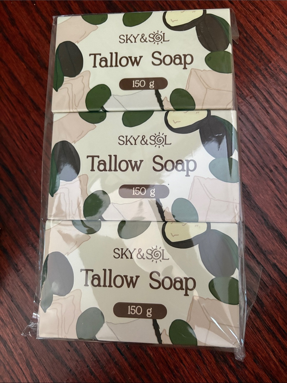 Tallow Soap - Cream/Green (150g)